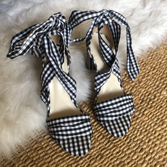 RAYE gingham strappy sandals - Picture 3 of 7